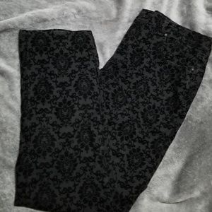 Long black Jean's with velvet designs